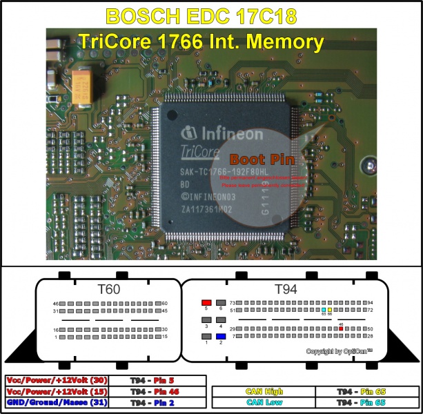 Bosch EDC 17C18 (Chevrolet) pinout diagram 1